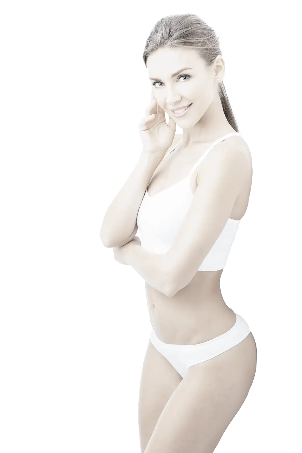 Persona de pie apollada en una pared con cuerpo bien cuidado, muestra de los tratamientos corporales en Alcobendas que se realizan en FREYA